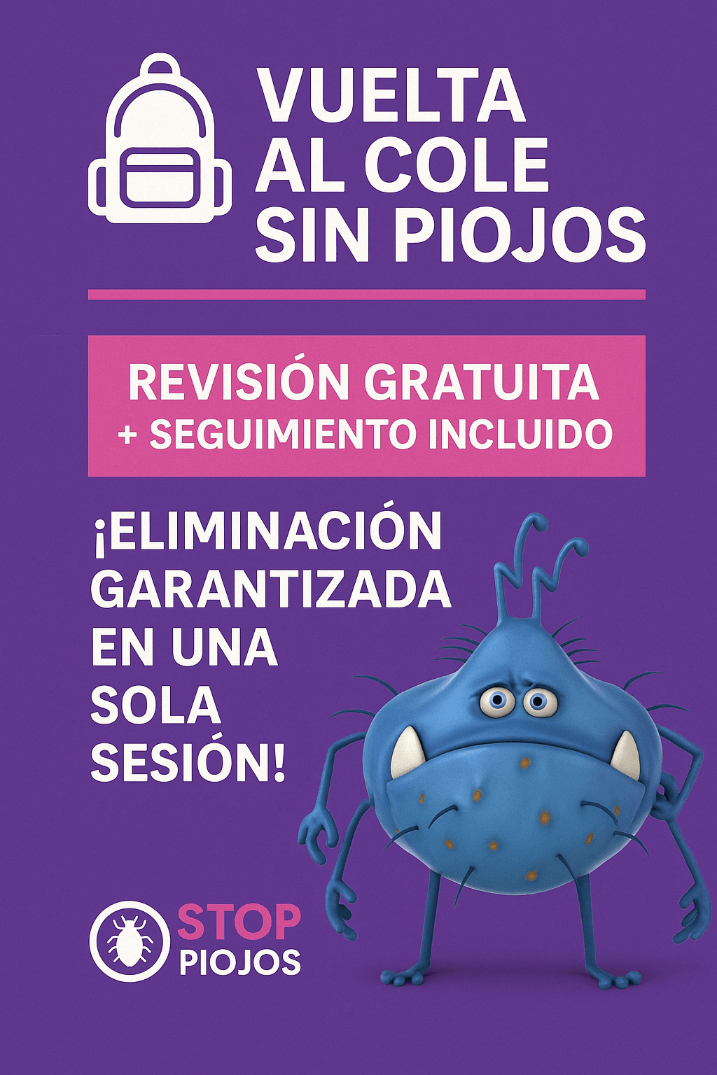 Vuelta al cole sin piojos: revisión y tratamiento en una sola sesión